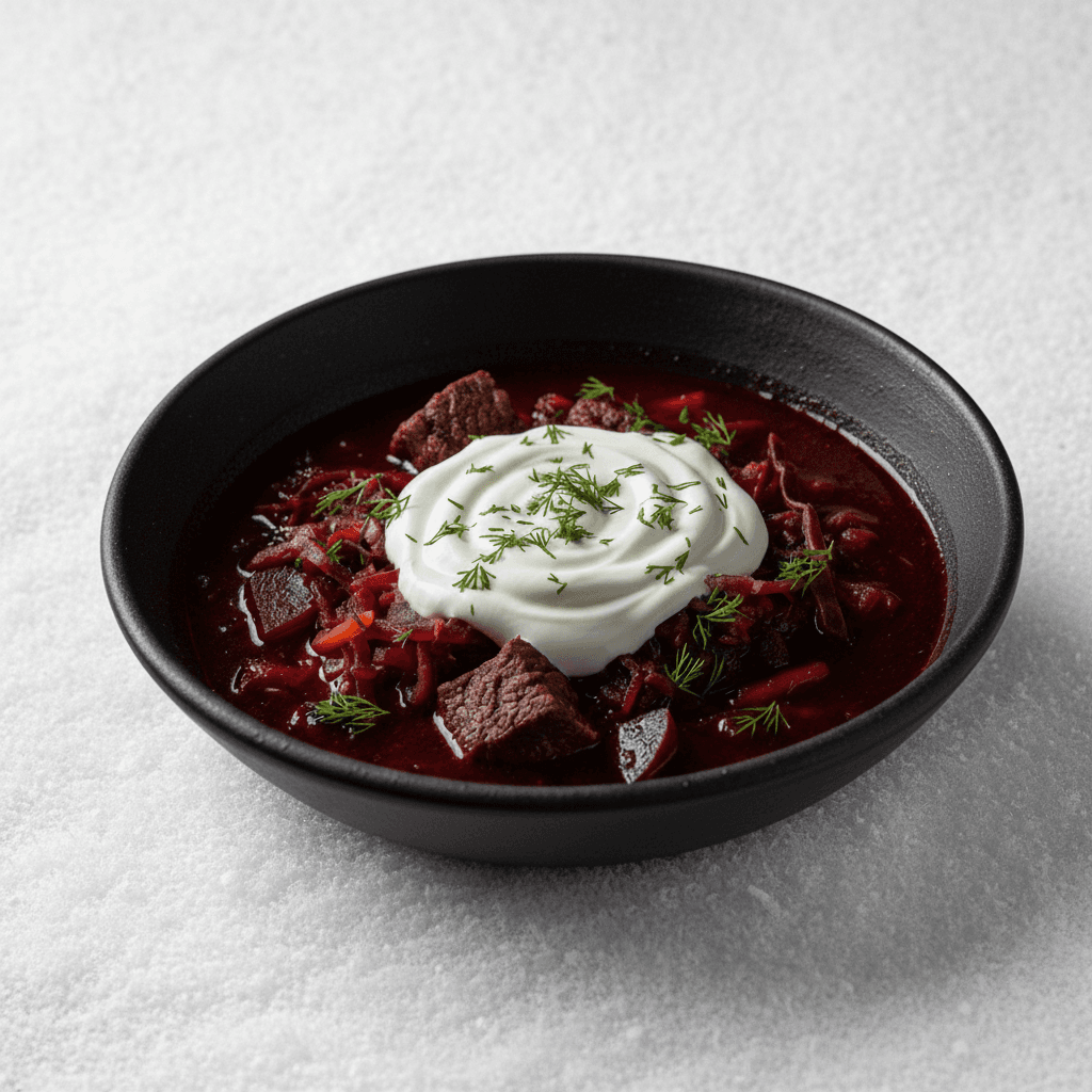 Борщ из оленины