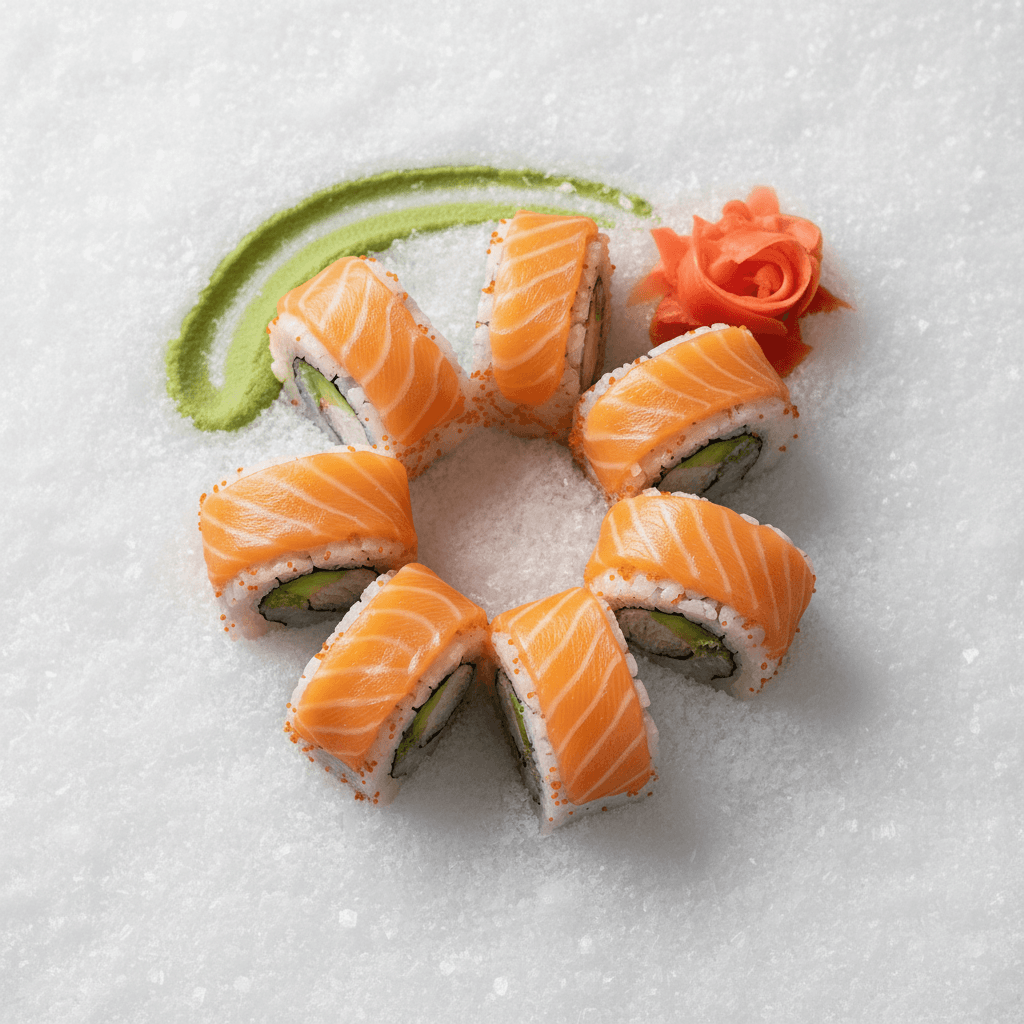 Ролл Калифорния с лососем
