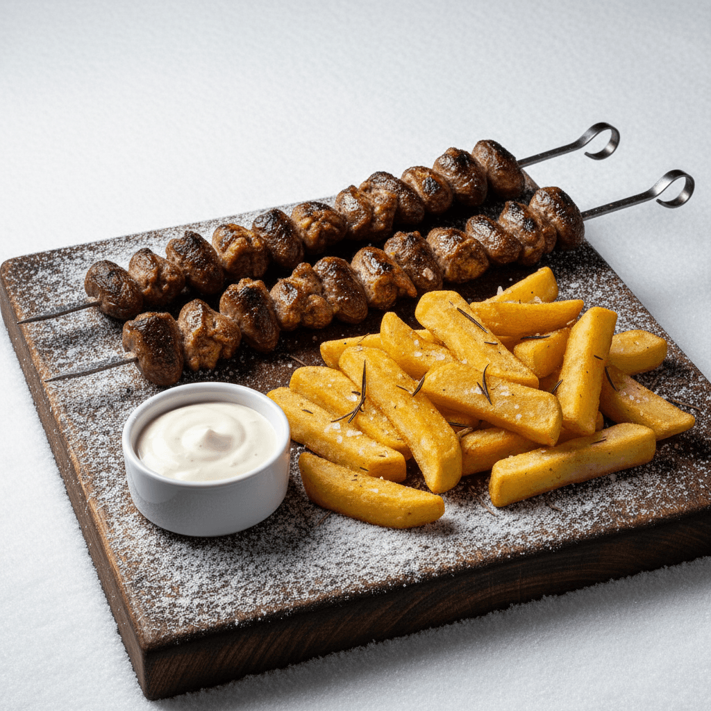 Шашлык из куриных сердечек