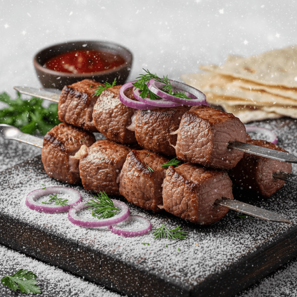 Шашлык из розовой телятины