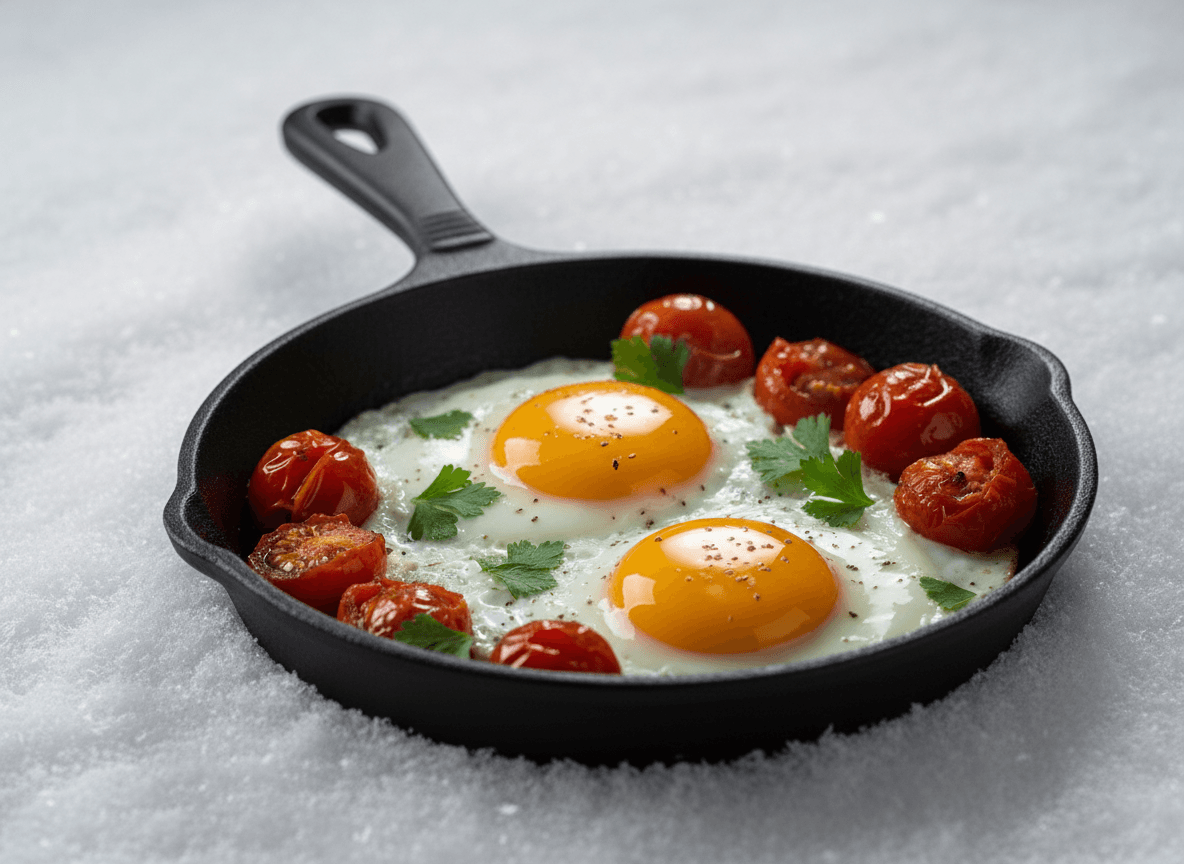 Яичница с помидорами